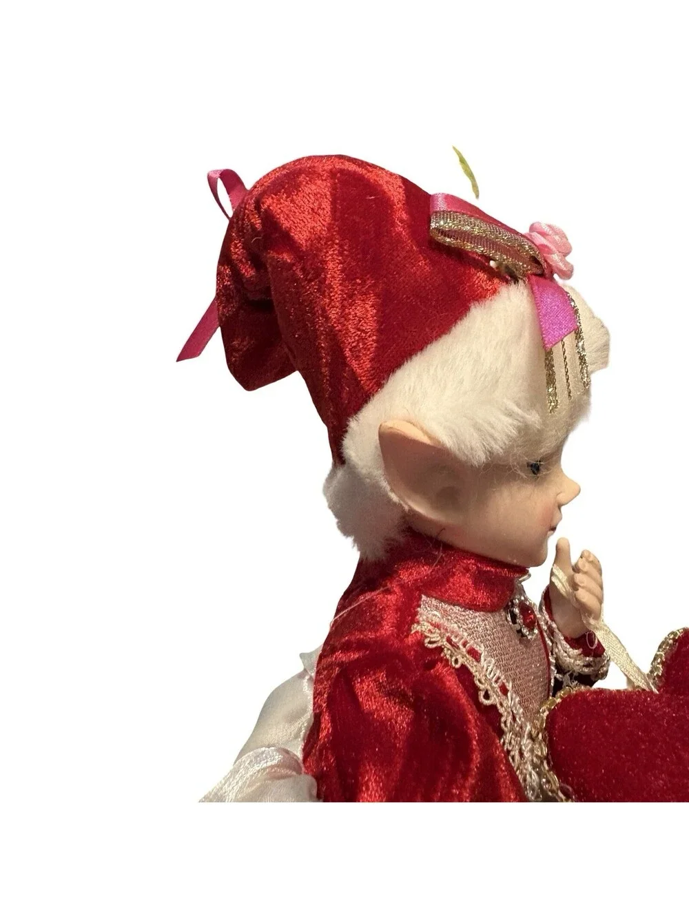 16” CYNTHIA ROWLEY VALENTINE’S ELF DOLL SHELF SITTER GIRL